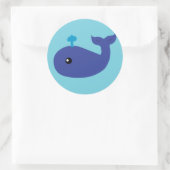 Cute Whale Ronde Sticker (Tas)