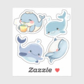 Cute Whale Sticker (Vel)