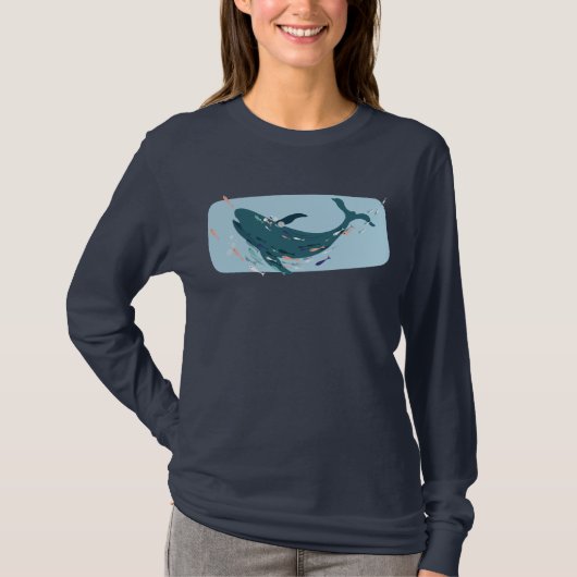 Cute Whale T-shirt (Voorkant)