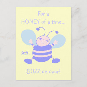 Cute Whimsical Baby is 1e verjaardag Uitnodiging Briefkaart