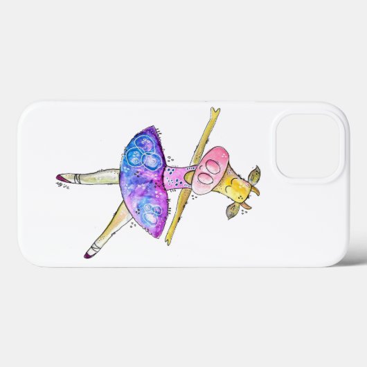 Cute Whimsical Ballerina Koe Case-Mate iPhone Case (Achterkant (horizontaal))