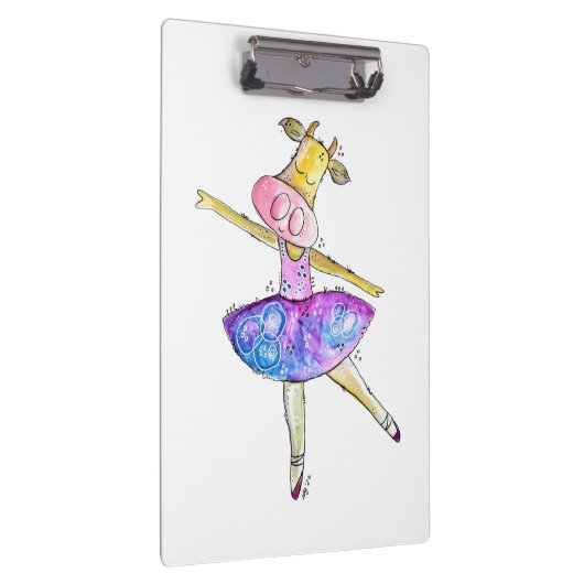 Cute Whimsical Ballerina Koe Klembord (Rechts)