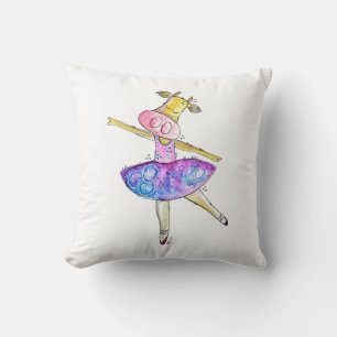 Cute Whimsical Ballerina Koe Kussen