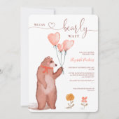 Cute whimsical beer harten baby shower kaart (Voorkant)