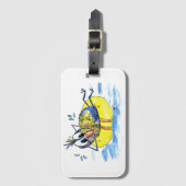Cute Whimsical Bird op Float Bagagelabel (Voorkant (verticaal))