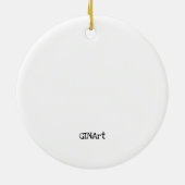 Cute whimsical Book Nerd Keramisch Ornament (Achterkant)