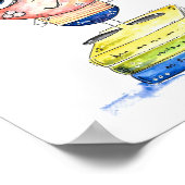 Cute whimsical Book Nerd Poster (Hoek)