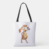 Cute Whimsical Brown Dog Lifgewicht Draagtas (Achterkant)
