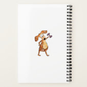 Cute Whimsical Brown Dog Lifgewicht Notitieboek (Achterkant)