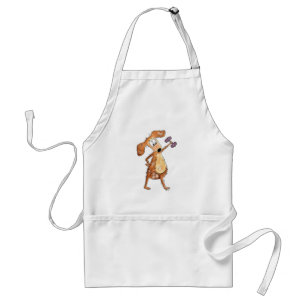 Cute Whimsical Brown Dog Lifgewicht Standaard Schort