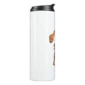 Cute Whimsical Brown Dog Lifgewicht Thermosbeker (Gedraaid links)