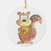 Cute Whimsical Brown Squirrel Keramisch Ornament (Voorkant)