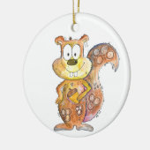 Cute Whimsical Brown Squirrel Keramisch Ornament (Links)