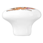 Cute Whimsical Brown Squirrel Keramische Knop (Zijkant)