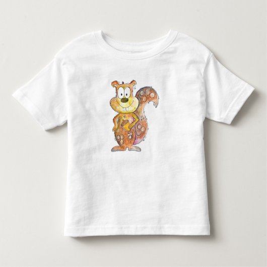 Cute Whimsical Brown Squirrel Kinder Shirts (Voorkant)
