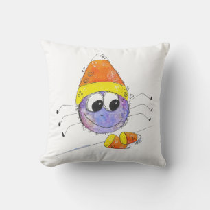 Cute Whimsical Candy Corn Spider Kussen