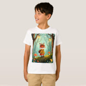 Cute Whimsical Cartoon Fox T-shirt (Voorkant volledig)