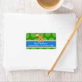 Cute Whimsical Cartoon Giraffe Étiquette de adress (En situation)