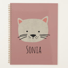 Cute Whimsical Cat Face Planner