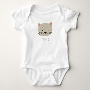 Cute Whimsical Cat Face Romper