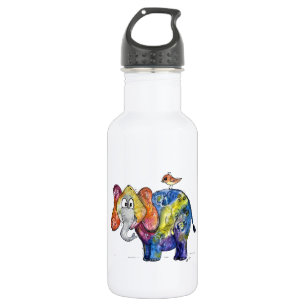Cute Whimsical Colorful Elephant Waterfles