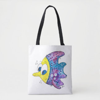 Cute Whimsical Colorful Fish Draagtas