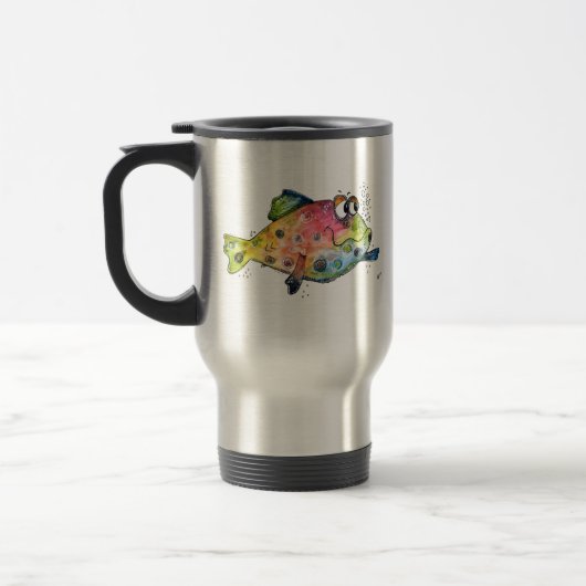 Cute Whimsical Colorful Fish Reisbeker (Links)