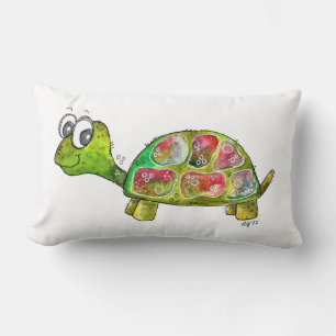 Cute Whimsical Colorful Turtle Kussen