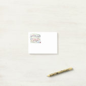 Cute Whimsical dacht ze dat ze kon Post-it® Notes (Op bureau)