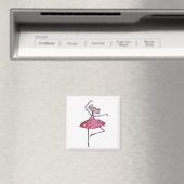 Cute Whimsical Dancing Cat Magneet (Insitu (Vaatwasser))
