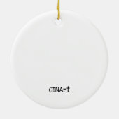 Cute Whimsical Dancing Koe Keramisch Ornament (Achterkant)