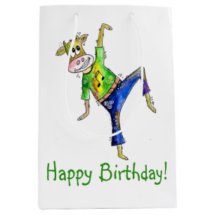 Cute Whimsical Dancing Koe Medium Cadeauzakje