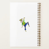 Cute Whimsical Dancing Koe Notitieboek (Achterkant)