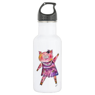 Cute Whimsical Dancing Pig Waterfles