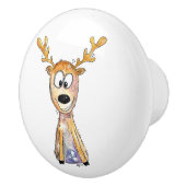 Cute Whimsical Deer Keramische Knop (Rechts)