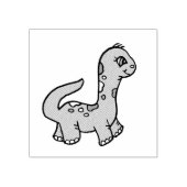 Cute Whimsical Dinosaur Rubberstempel (Afrduk)