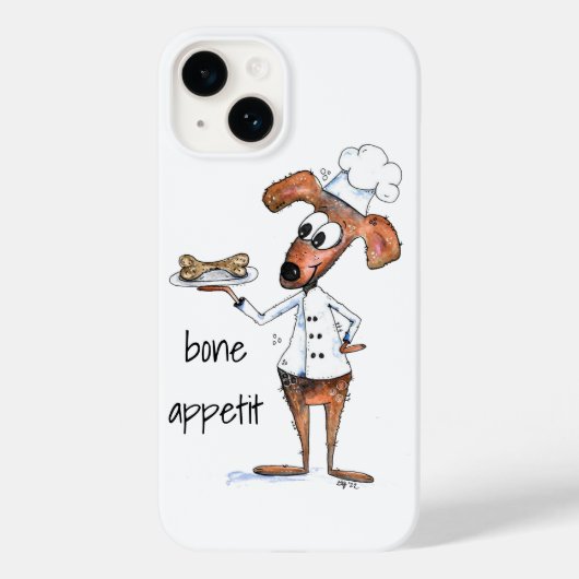 Cute Whimsical Dog Chef Case-Mate iPhone Case (Achterkant)