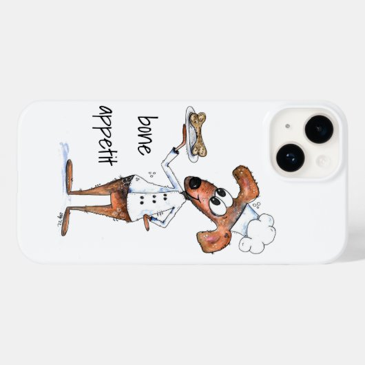 Cute Whimsical Dog Chef Case-Mate iPhone Case (Achterkant (horizontaal))