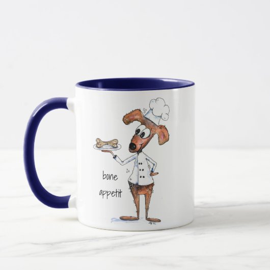 Cute Whimsical Dog Chef Mok (Links)