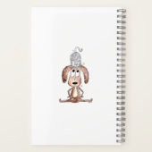 Cute Whimsical Dog met Cat op zijn hoofd Notitieboek (Achterkant)