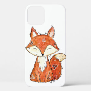 Cute Whimsical Fox iPhone 12 Hoesje
