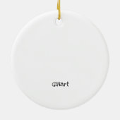 Cute Whimsical Fox Keramisch Ornament (Achterkant)