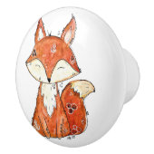 Cute Whimsical Fox Keramische Knop (Rechts)