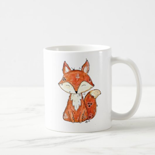 Cute Whimsical Fox Koffiemok (Rechts)