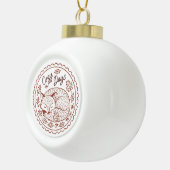 Cute Whimsical Fox Snowflake Framed Ornament (Rechts)