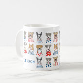 Cute Whimsical Funny Dog Illustralized Koffiemok (Voorkant links)