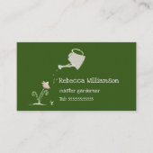 Cute Whimsical Gardening Services & QR Code Visitekaartje (Voorkant)