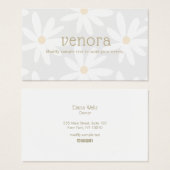 Cute Whimsical Grey Daisy Floral (Devant & derrière)