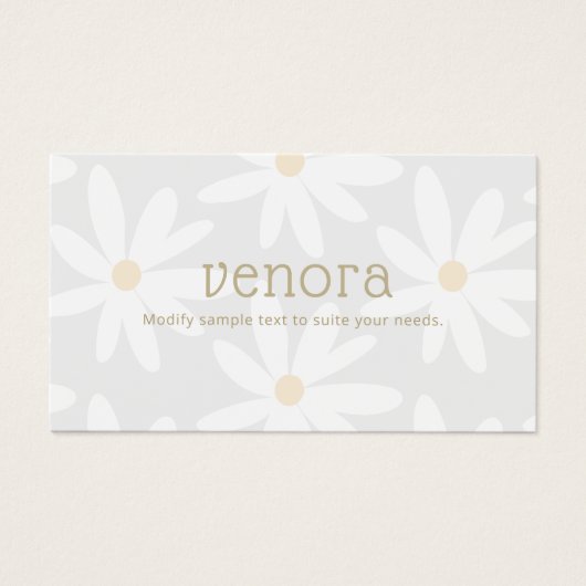 Cute Whimsical Grey Daisy Floral (Devant)