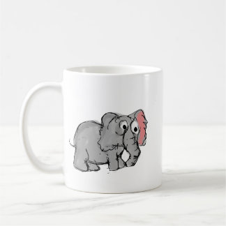 Cute Whimsical Hand-Drawn Elephant Illustration Koffiemok